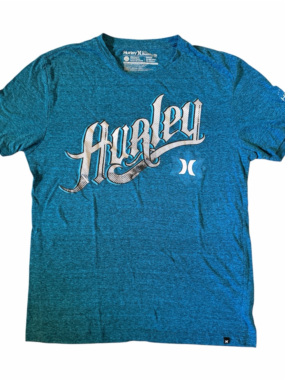 Hurley Blue Graphic Logo Short Sleeve Tee